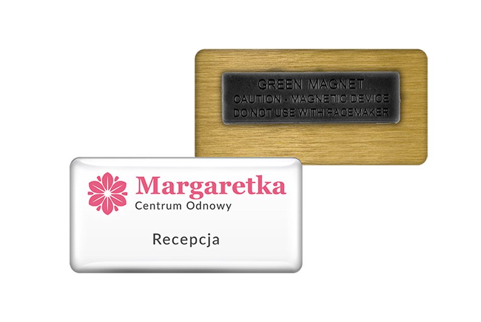 Identyfikatory 3D metalowe - 1 