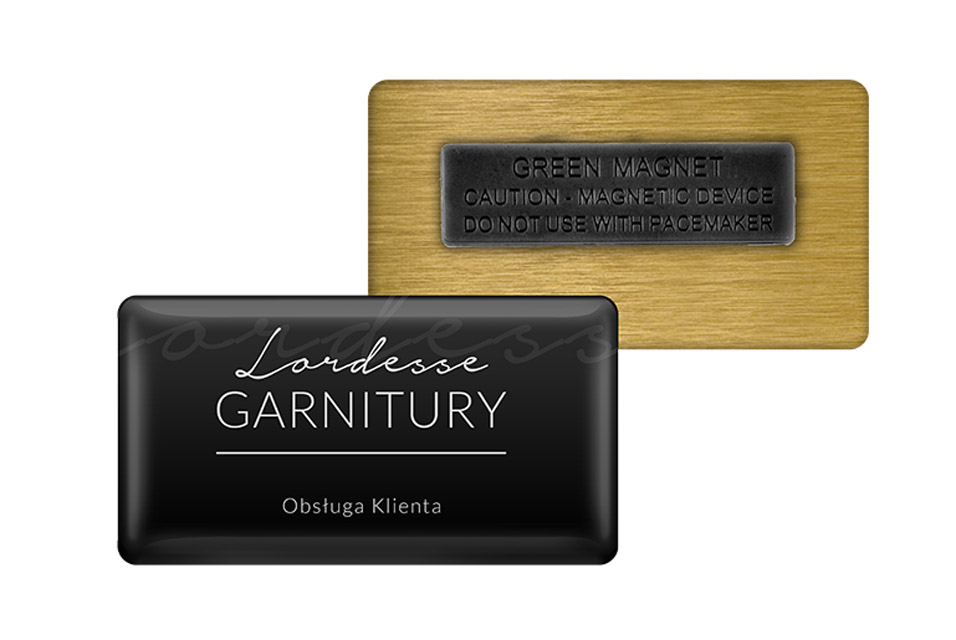 Identyfikatory 3D metalowe - 2 