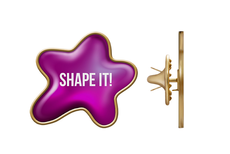 Pinsy reklamowe 3D z ramką - 5 